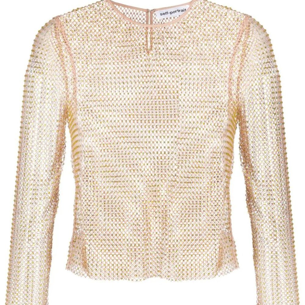 Self Portrait Crystal Mesh top - US 4 - Picture 5 of 11